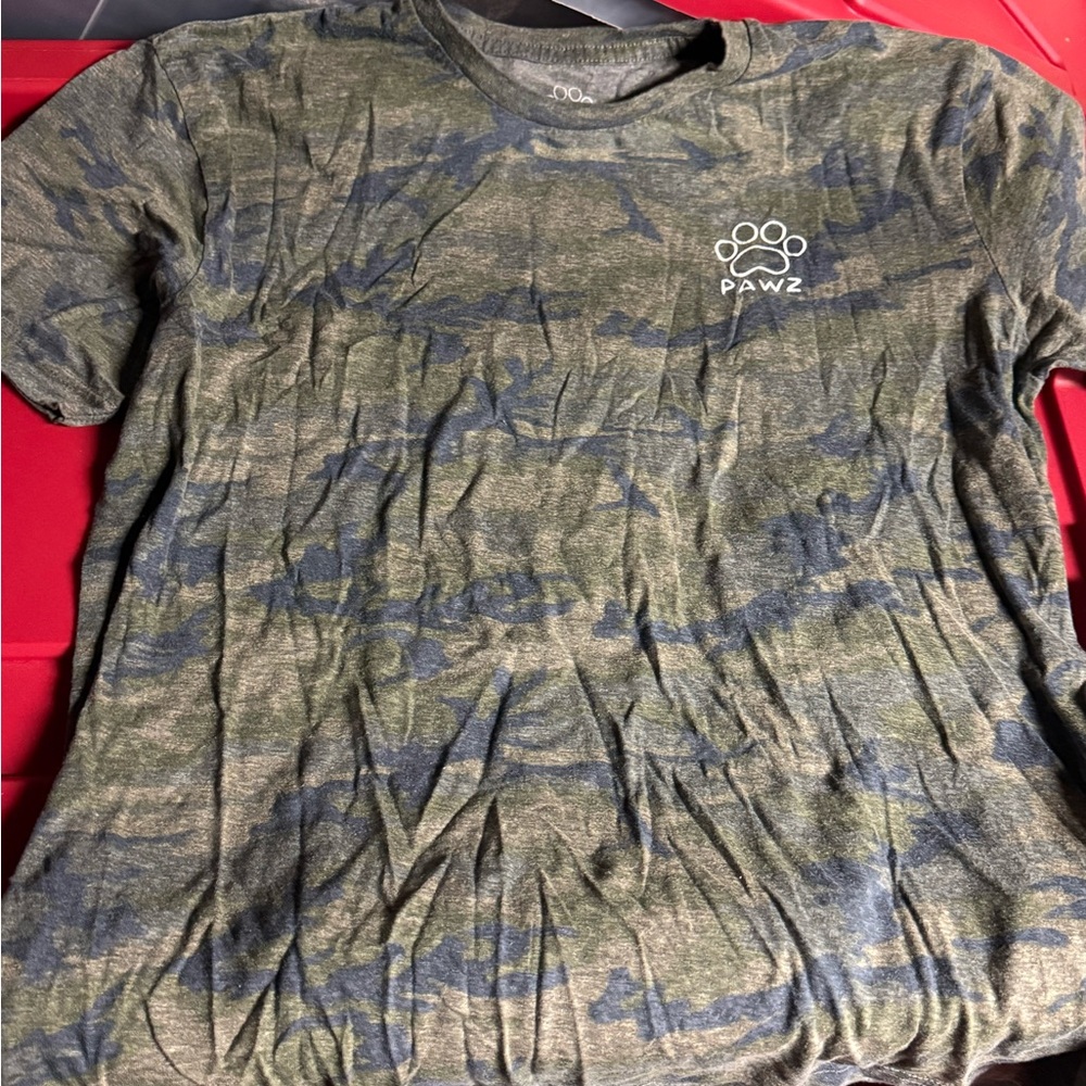 PAWZ Green and Blue Camo Tee